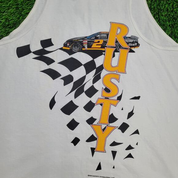 Vintage NASCAR Tank-Top Large 22x29 Rusty-Wallace - Picture 16 of 16